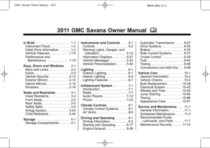 2011 GMC Savana Owner’s Manual Photo