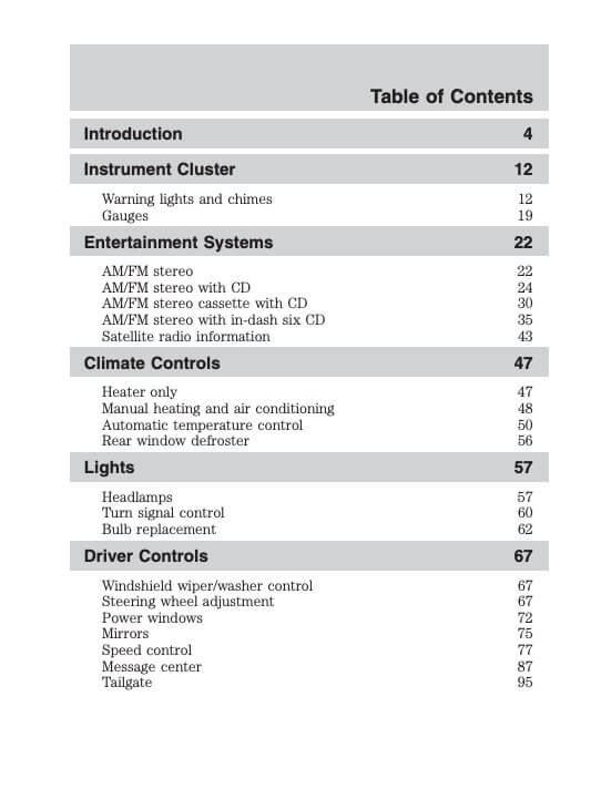 2006 Ford F-150 Owner’s Manual Image