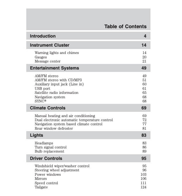 2011 Ford F-150 Owner’s Manual Image