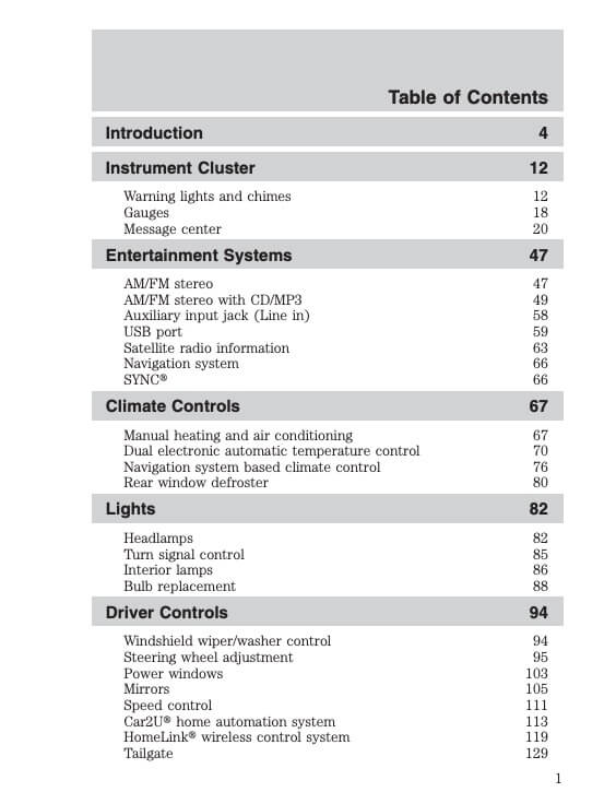 2012 Ford F-150 Owner’s Manual Image