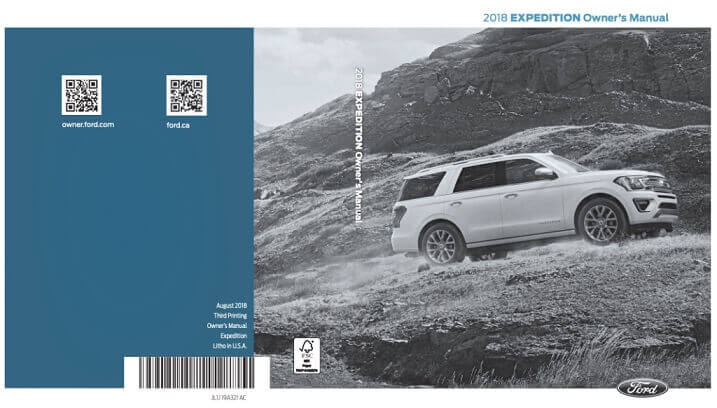2018 Ford Expedition Owner’s Manual Image