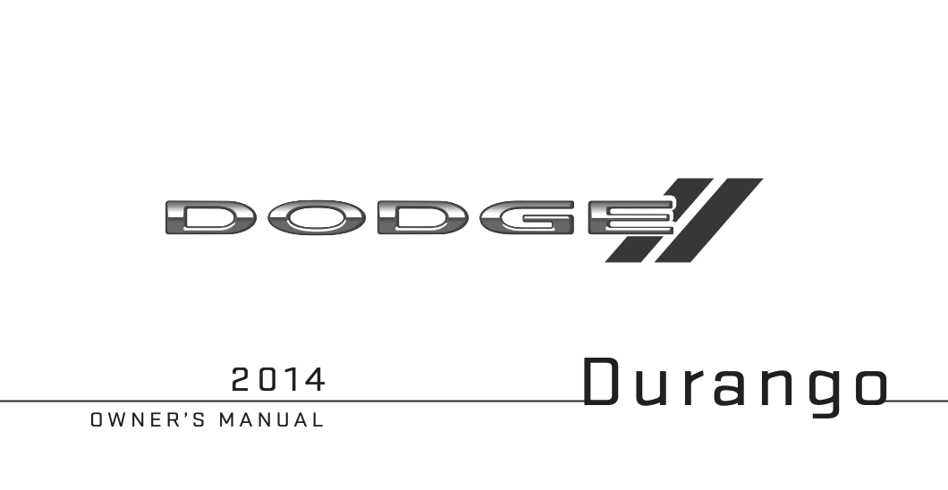 2014 Dodge Durango Owner’s Manual PDF Manual Directory