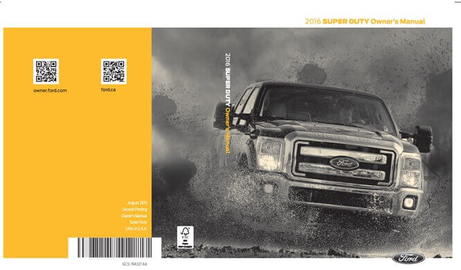 2016 Ford F-250 Owner’s Manual Image