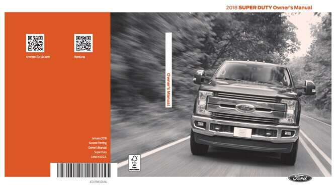 2018 Ford F-250 Owner’s Manual Image