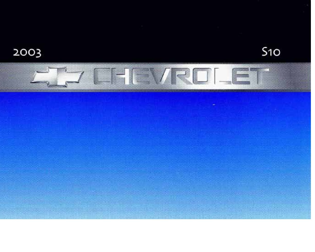 2003 Chevrolet S10 Owner’s Manual PDF Manual Directory
