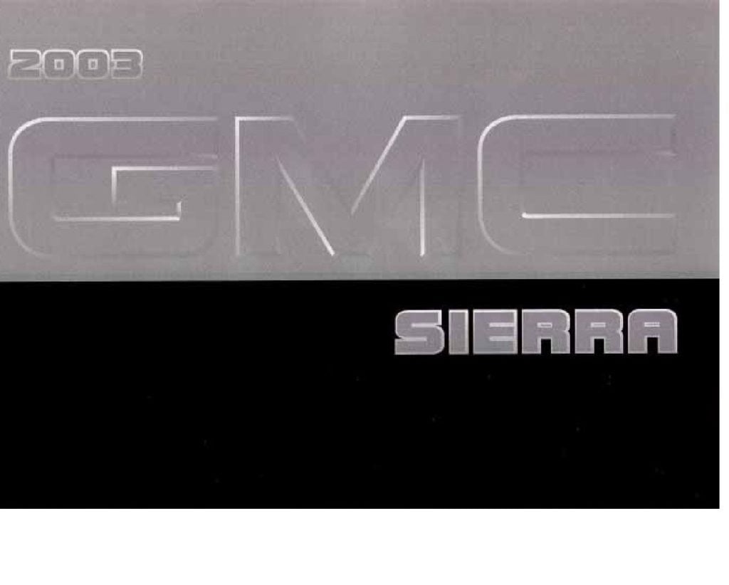 2003 GMC Sierra Owner’s Manual Image