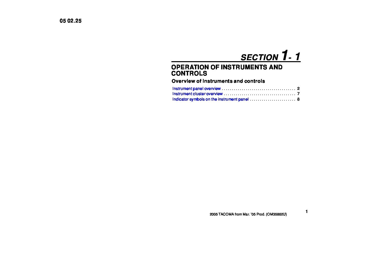2003 TOYOTA TACOMA MANUAL visual data 3