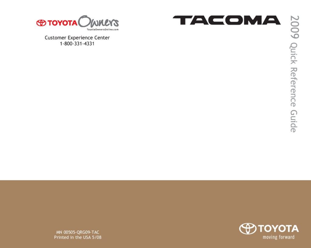 2009 Toyota Tacoma Owner’s Manual Image