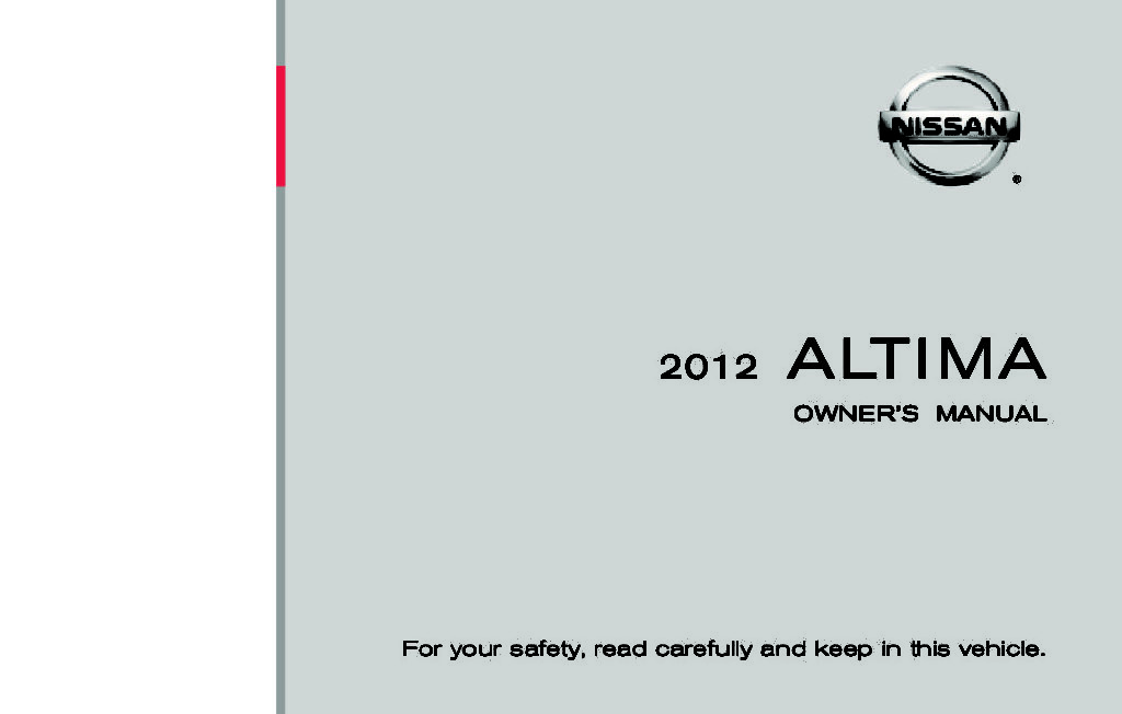 2012 Nissan Altima Owner’s Manual Image