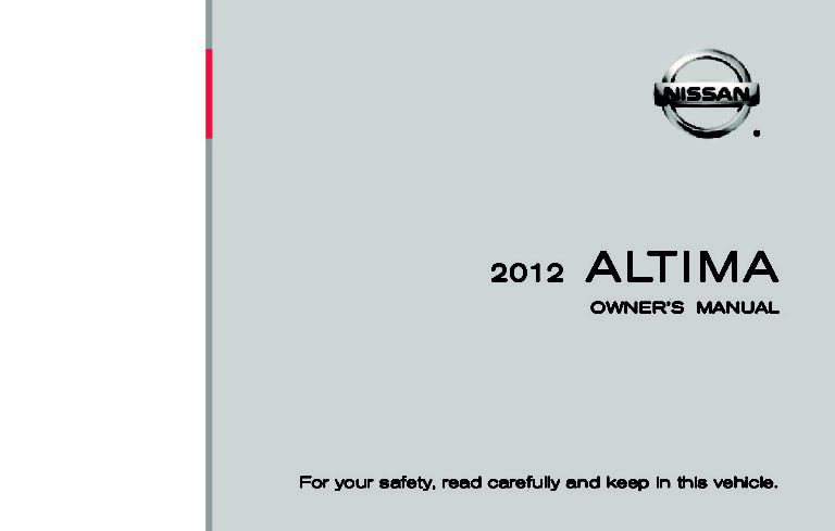 2012 NISSAN ALTIMA MAINTENANCE MANUAL visual data 3