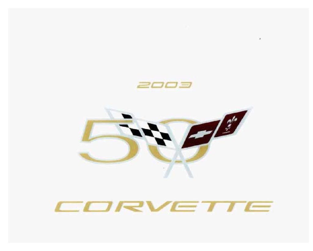 2003 Chevrolet Corvette Owner’s Manual Image