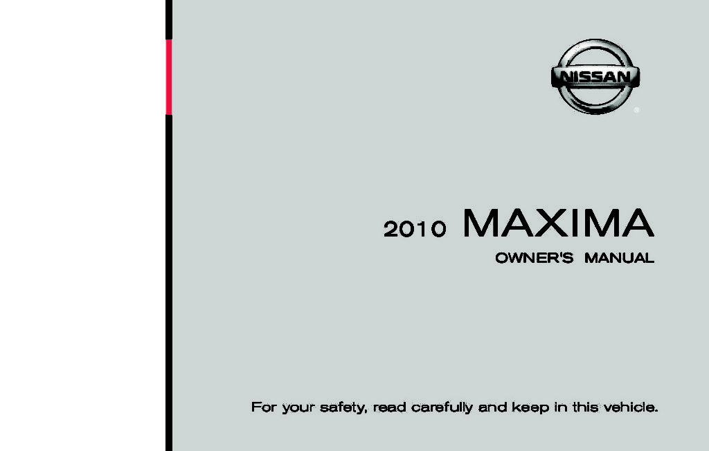 2010 Nissan Maxima Owner’s Manual Image