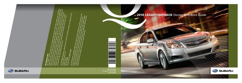 2010 Subaru Legacy Owner’s Manual Image