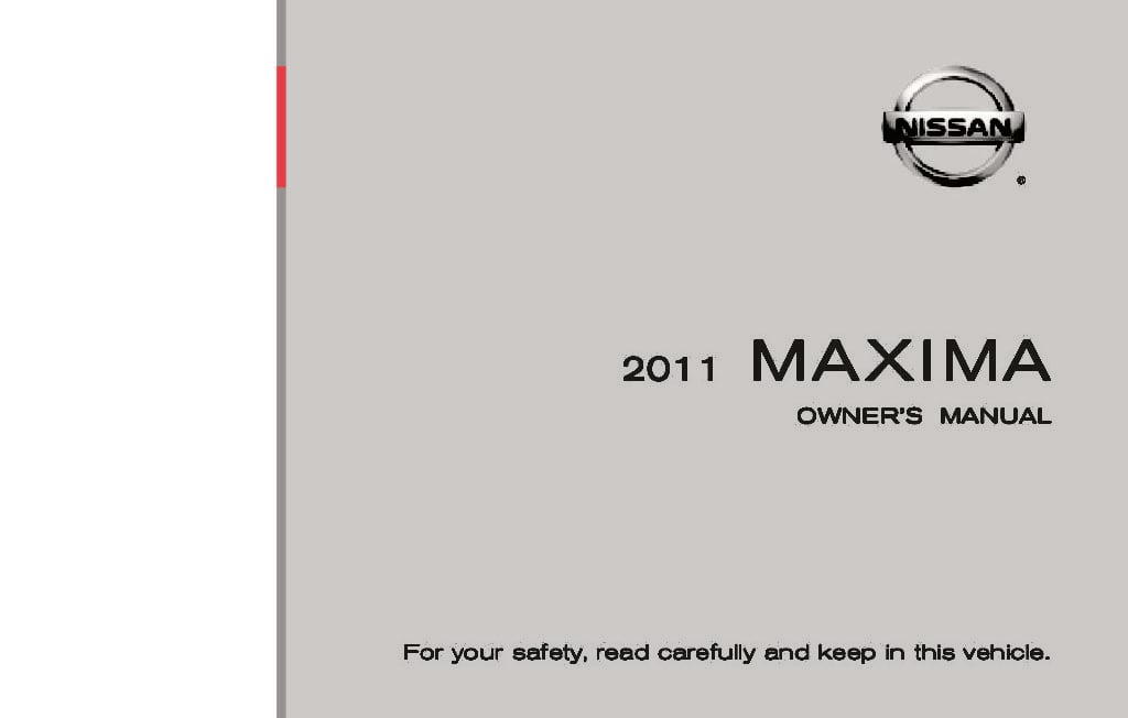 2011 Nissan Maxima Owner’s Manual Image