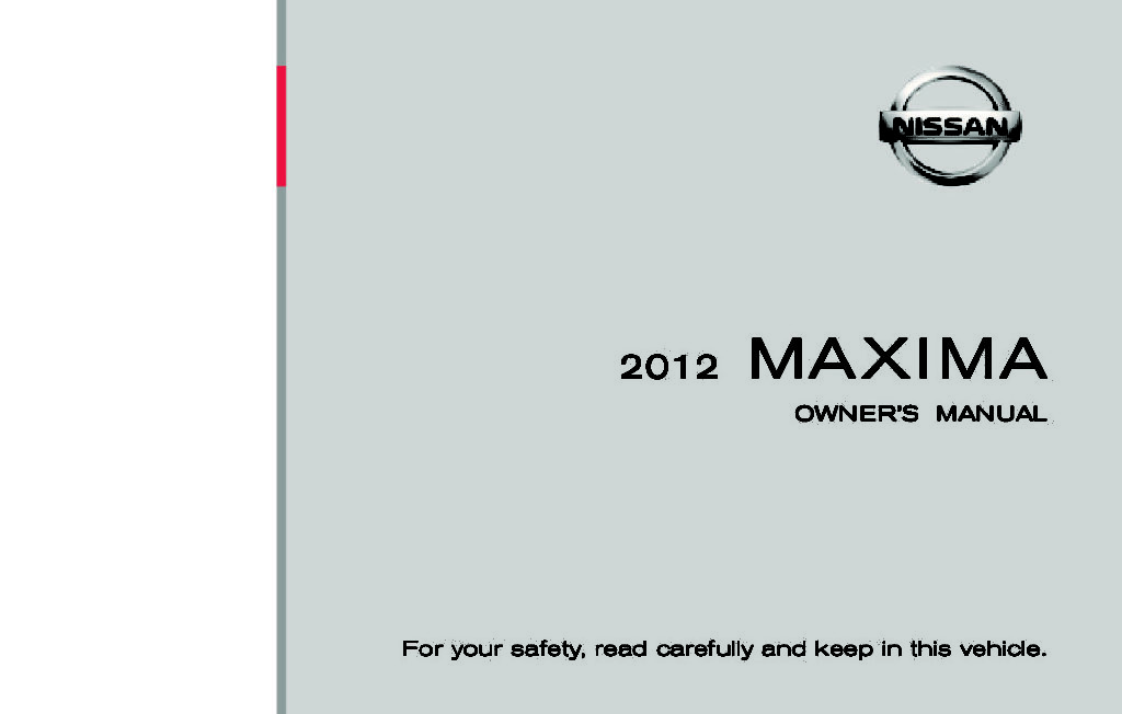 2012 Nissan Maxima Owner’s Manual Image