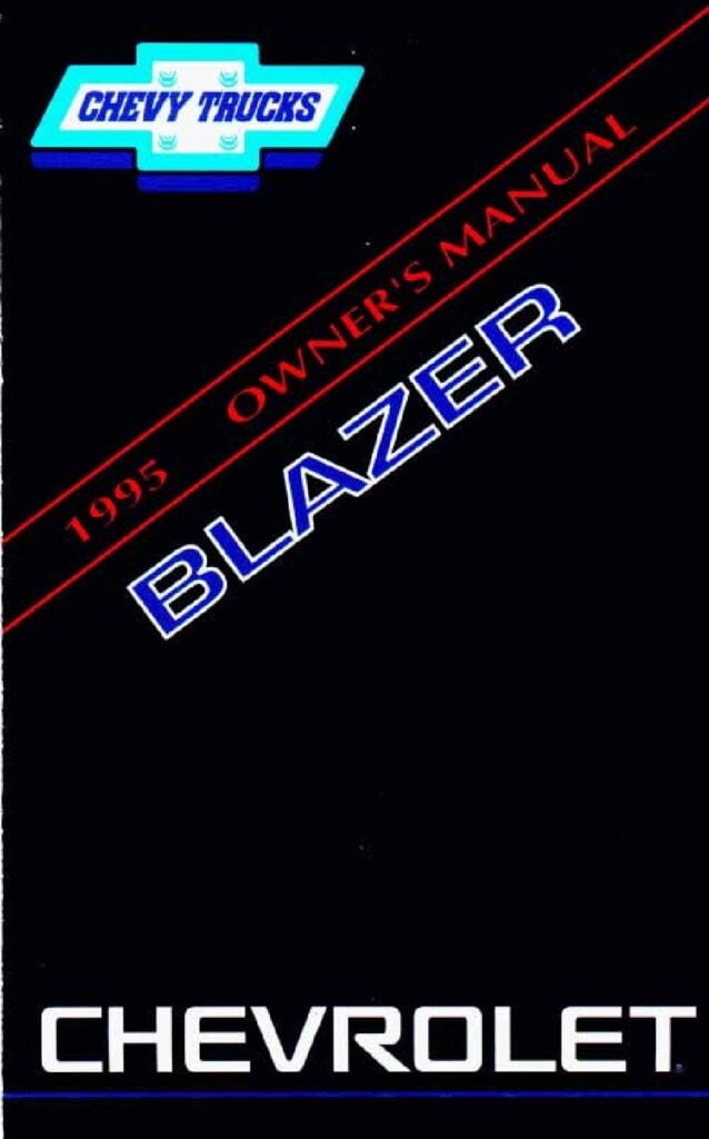 1995 Chevrolet Blazer Owner’s Manual Image