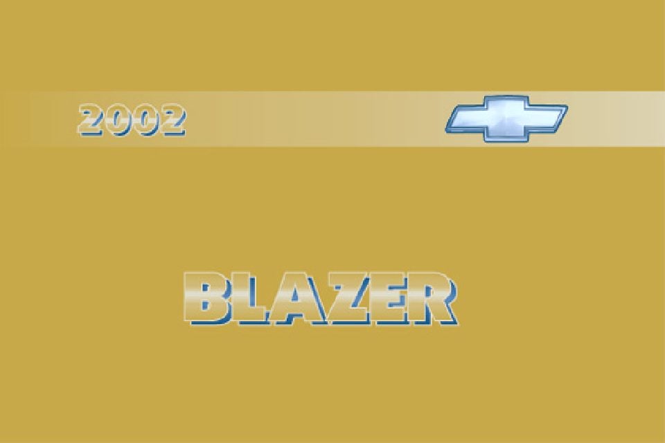 2002 Chevrolet Blazer Owner’s Manual Image