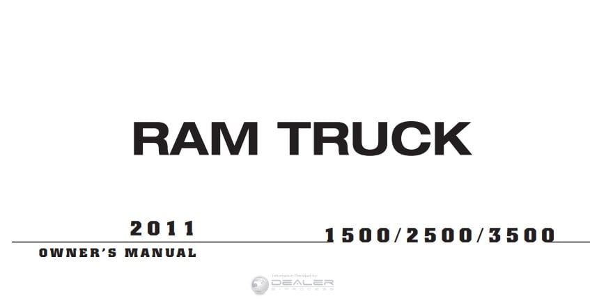 2011 Dodge Ram 1500/2500/3500 Owner’s Manual Image