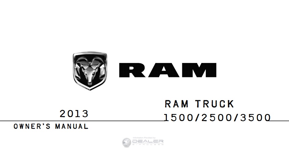 2013 Dodge Ram 1500/2500/3500 Owner’s Manual Image