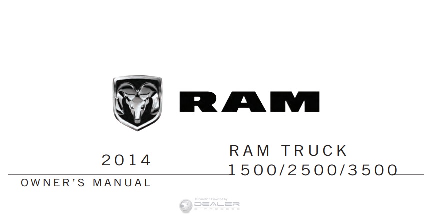 2014 Dodge Ram 1500/2500/3500 Owner’s Manual Image