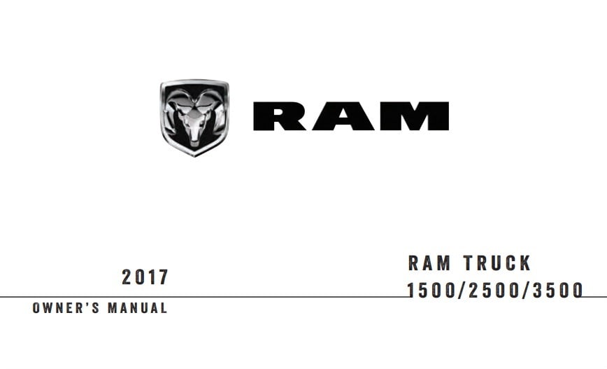 2017 Dodge Ram Trucks 1500/2500/3500 Owners Manual 04795 