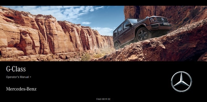 2018 Mercedes Benz G-Class Owner’s Manual Image