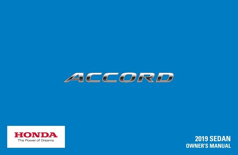 2019 Honda Accord Owner’s Manual Image