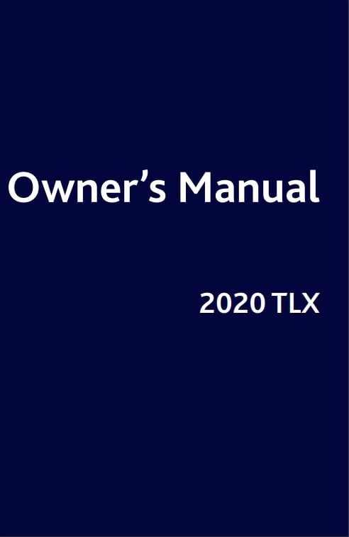 2020 Acura TLX Owner’s Manual Image