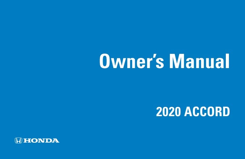 2020 Honda Accord Owner’s Manual Image
