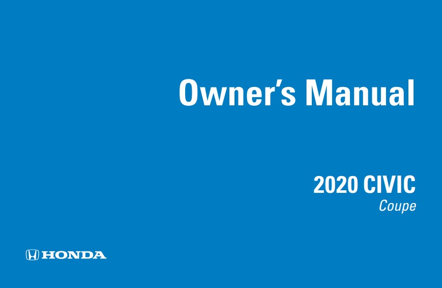 2020 Honda Civic Coupe Owner’s Manual Image