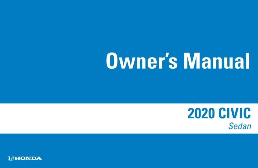 2020 Honda Civic Sedan Owner’s Manual Image