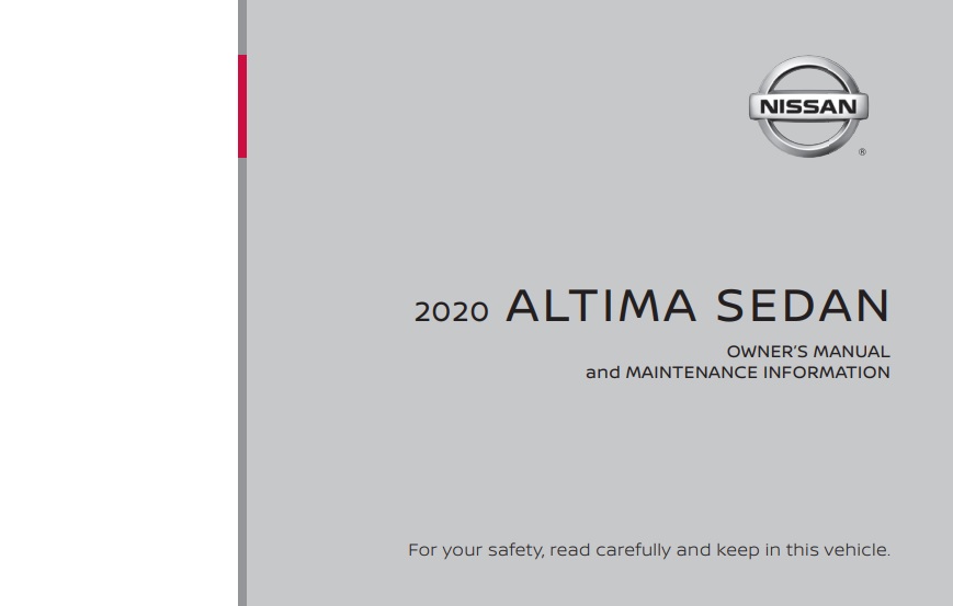 2020 Nissan Altima Owner’s Manual Image