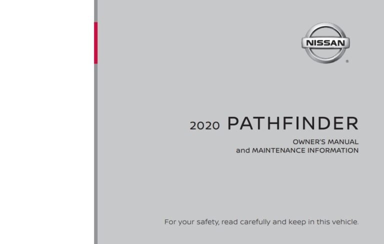 2020 NISSAN PATHFINDER OWNERS MANUAL PDF visual data 4