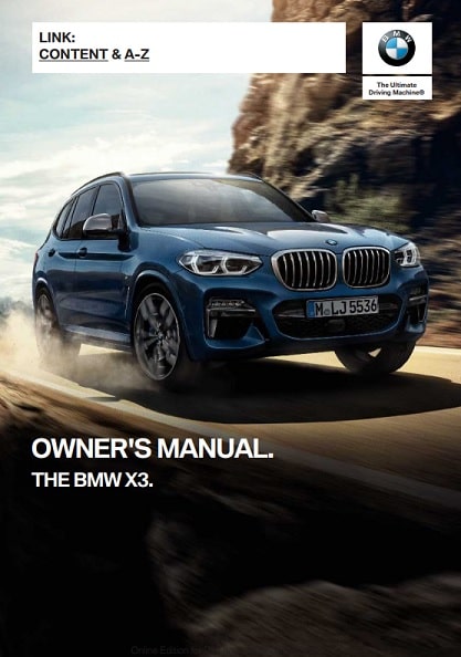 2021 BMW X3 Owner’s Manual Image