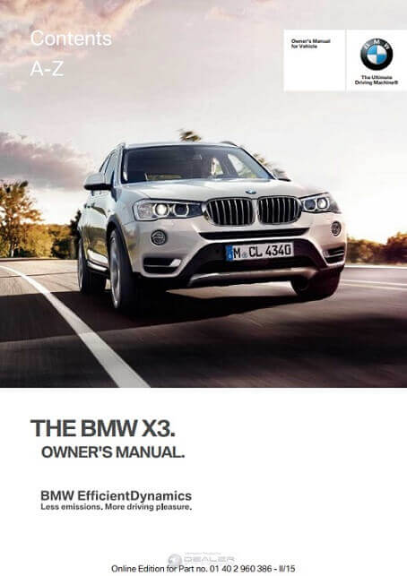 2021 BMW X3 Owner’s Manual Image