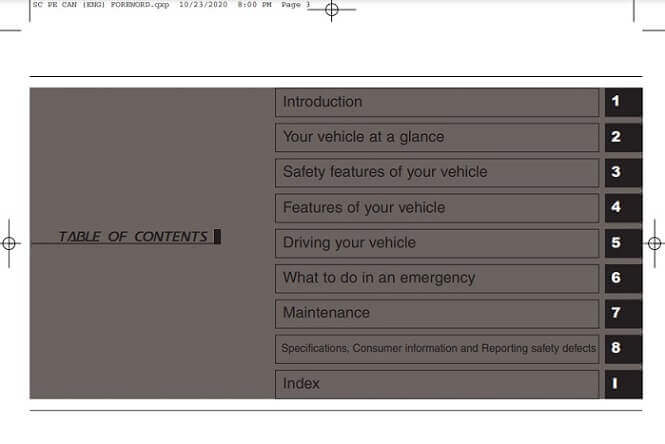 2021 Kia Rio Owner’s Manual Image