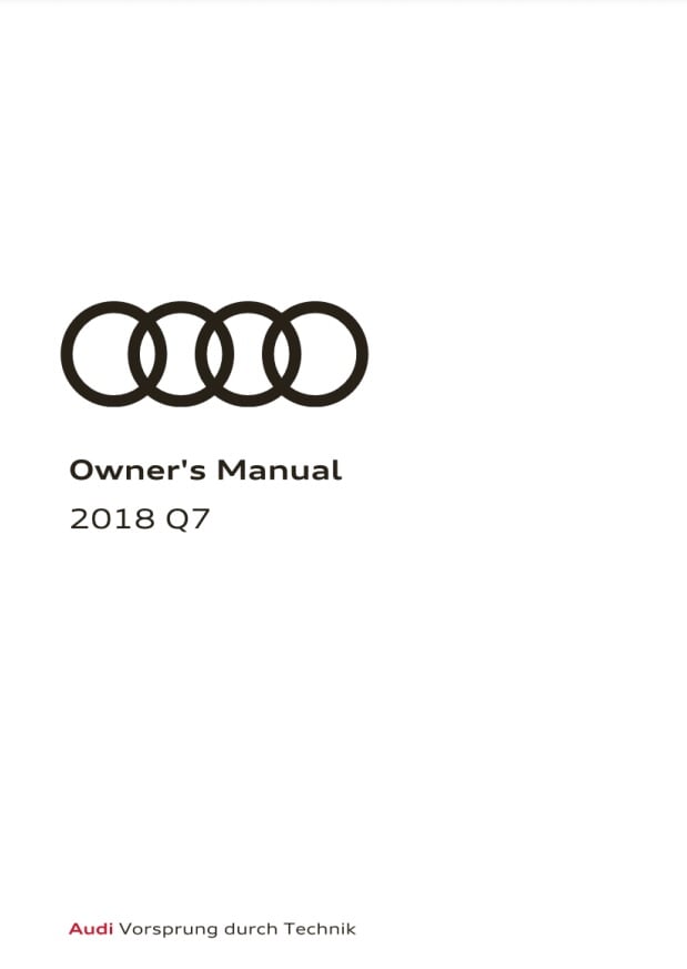 2018 Audi Q7 Owner’s Manual Image