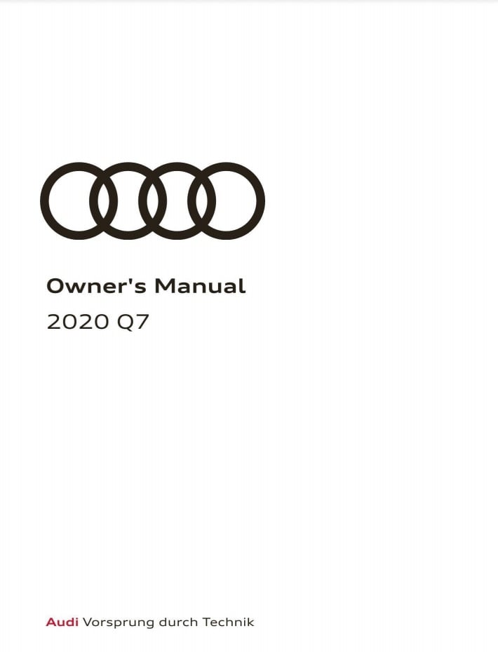 2020 Audi Q7 Owner’s Manual Image