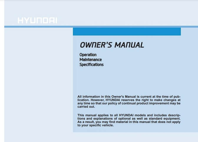 2021 Hyundai Palisade Owner’s Manual Image