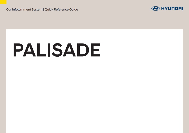 2021 Hyundai Palisade Infotainment Manual Image