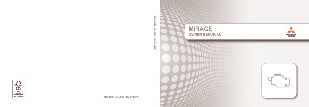 2016 Mitsubishi Mirage Owner’s Manual Image