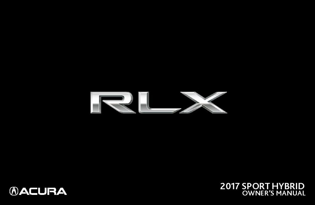 2017 Acura RLX Owner’s Manual Image
