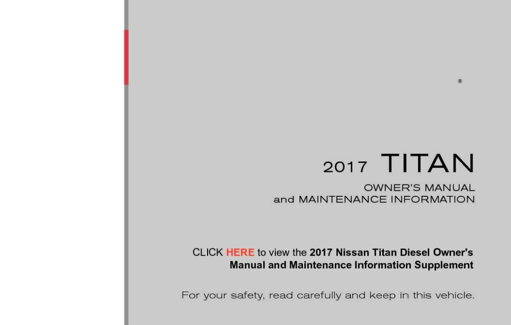 2017 Nissan Titan Owner’s Manual Image