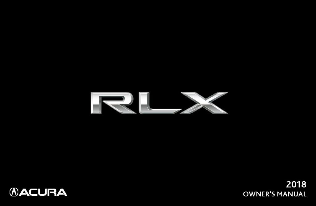 2018 Acura RLX Owner’s Manual Image