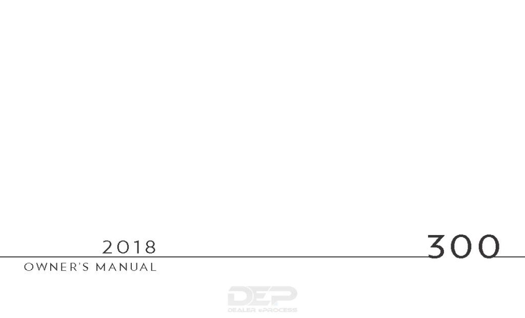 2018 Chrysler 300 Owner’s Manual Image
