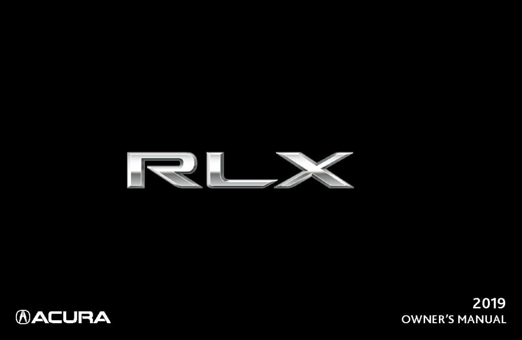 2019 Acura RLX Owner’s Manual Image