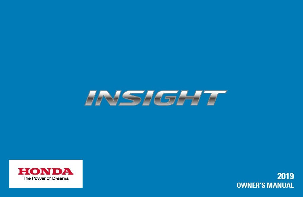 2019 Honda Insight Owner’s Manual Image
