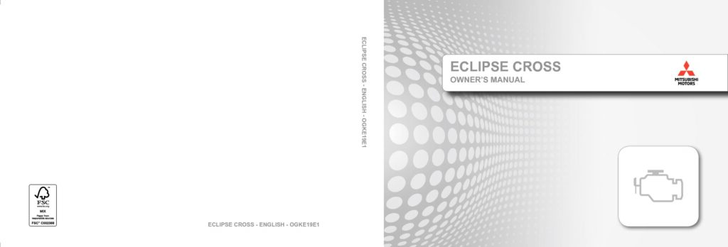 2019 Mitsubishi Eclipse Cross Owner’s Manual Image
