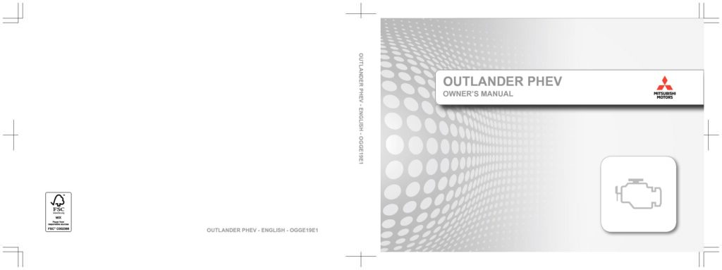 2019 Mitsubishi Outlander PHEV Owner’s Manual Image