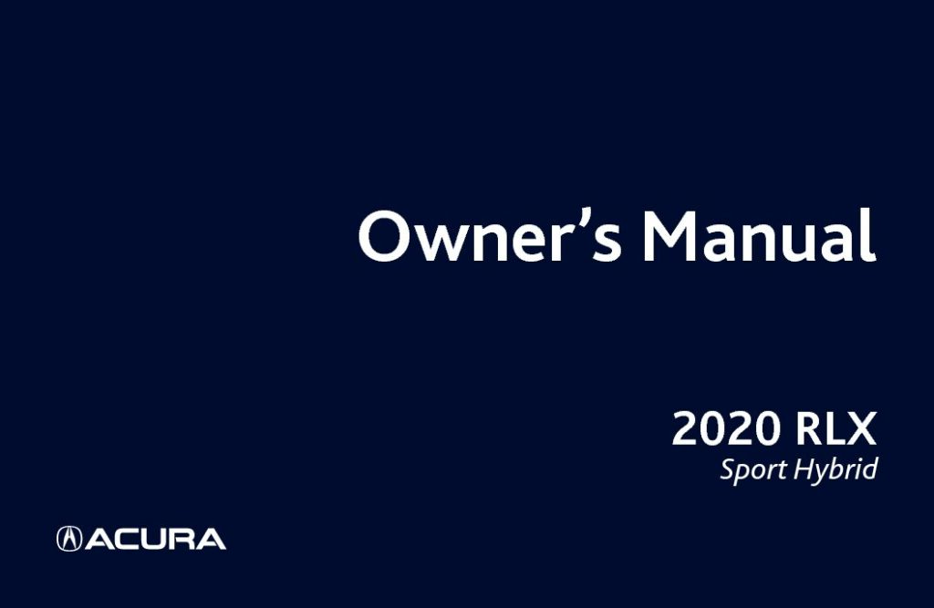2020 Acura RLX Owner’s Manual Image